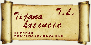 Tijana Latinčić vizit kartica